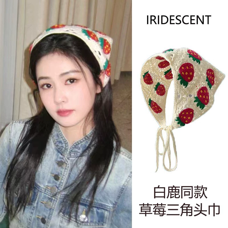 All-Star тот же акриловый вязаный треугольный тюрбан дикий модный французский ретро милый девичий пасторальный пояс для волос