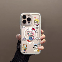 バブルマートホリーカラフルな磁気吸引 Apple 16/15iphone13PROMAX Huawei 携帯電話ケースに適しています