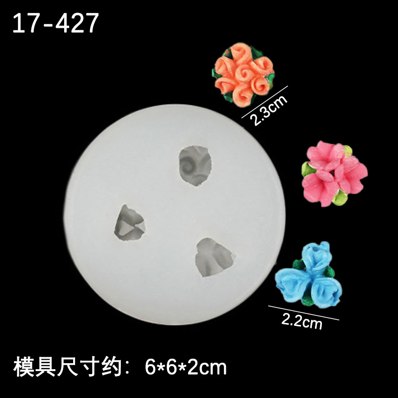Pequeña serie de flores DIY hecho a mano molde silicona chocolate fondant pastel arcilla yeso decoración herramienta