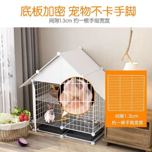 Rabbit Cage Anti-Urine Home Use Double Layer Rabbit Guinea Pig Squirrel Supplies Extra Large Rabbit House Indoor Luxury Villa