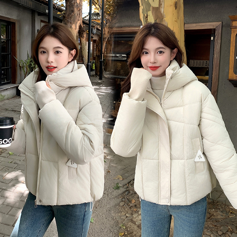 2025 invierno nuevo algodón con capuzas de moda exterior versátil chaqueta de algodón de los estudiantes chaqueta de pan chaqueta image 4