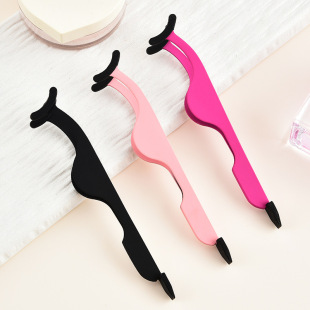Beauty Tools Black Color Eyelash Curler Tweezers Eyelash Curler Stainless Steel Auxiliary Eyelash Curler