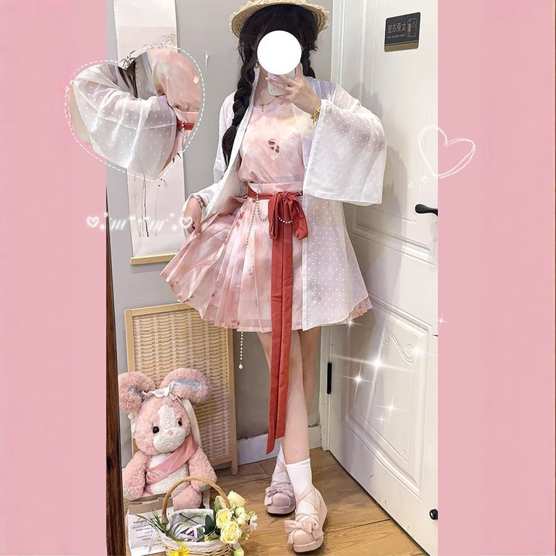 Original Hanfu for Women 2026 New Style Han Elements Improved Half-Length Skirt Short Style Mamian Skirt Daily Ancient Style Cute Outfit