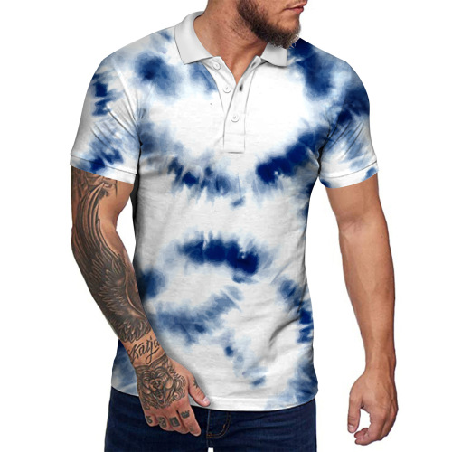 Men's POLO Shirt Fashion Short Sleeve T-Shirt Streetwear Casual Button POLO Shirt Fit Short Sleeve