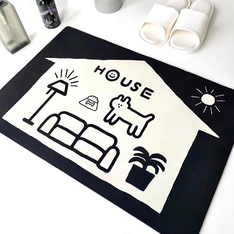 Cute Simple Diatom Mud Floor Mat Bathroom Absorbent Foot Mat Bathroom Non-Slip Door Mat Toilet Door Quick-Dry Mat Cute Simple Diatom Mud Floor Mat Bathroom Absorbent Foot Mat Bathroom Non-Slip Door Mat Toilet Door Quick-Dry Mat