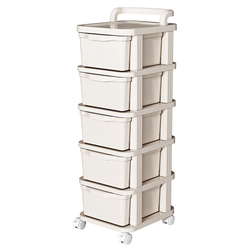 収納トロリー収納ラック家庭用スナック化粧品床置きモバイル車輪付き多層引き出し収納キャビネット|undefined