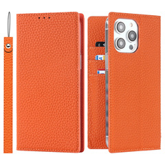 適用iPhone15ProMax真牛皮手機殼蘋果11/12/13翻蓋式插卡保護皮套