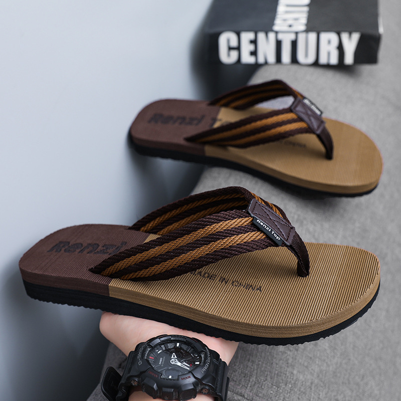 Zapatillas vietnamitas para hombres de verano antideslizantes antideslizantes desgaste zapatillas de sandallas de playa suaves deportivas al aire libre