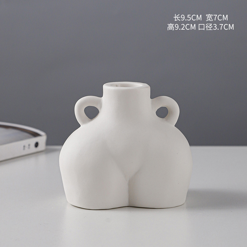 Venta caliente de la fábrica sola cabeza Europea romántica cuerpo cerámica candelabro decoración del hotel titular vela artesanía creativa