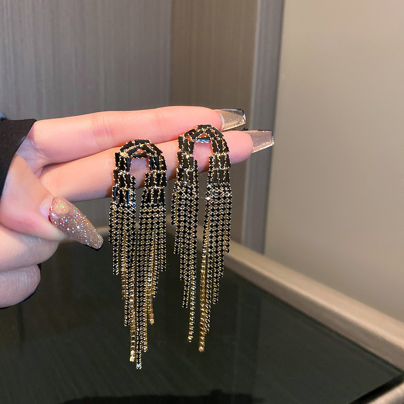 19# silver needle-black tassel