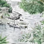 地中海北欧风景客厅装饰画