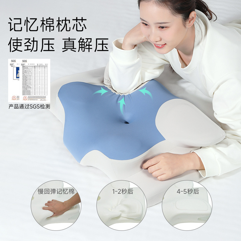 枕头a类记忆棉枕芯慢回弹不塌陷护颈椎助睡眠睡眠枕颈椎枕记忆枕|undefined