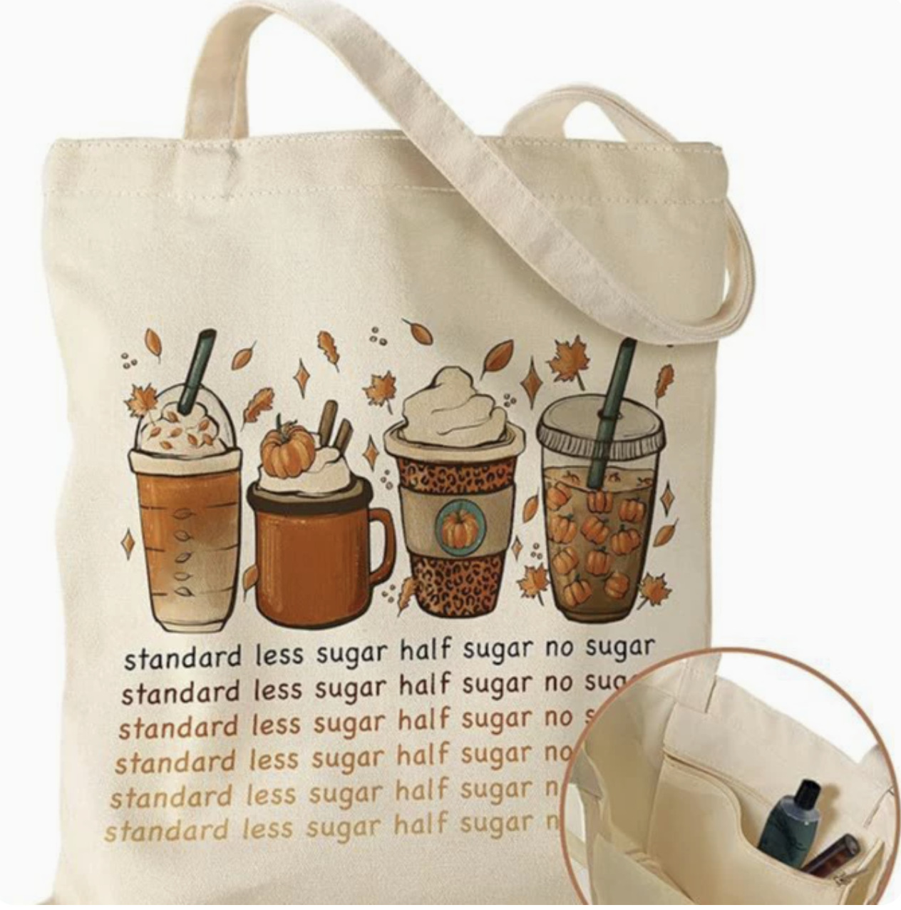 Comercio exterior transfronterizo de Amazon Monet pintura al óleo impresión de dibujos animados letras de lona bolso de hombro bolso de mano bolso de cosméticos