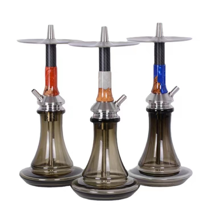 中号不锈钢水烟壶稳定木碳纤维Ins网红款水烟枪hookah shisha