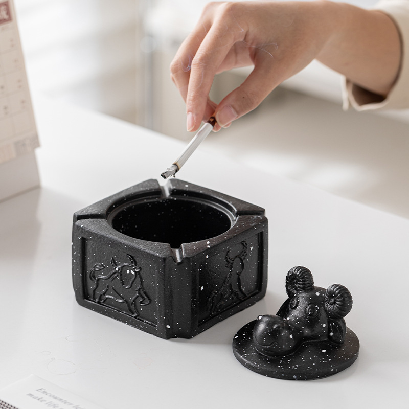 리드 연기 및 플라이 애쉬 물 전송 인쇄 노르딕 스타일 홈 오피스 홈 재떨이 장식품