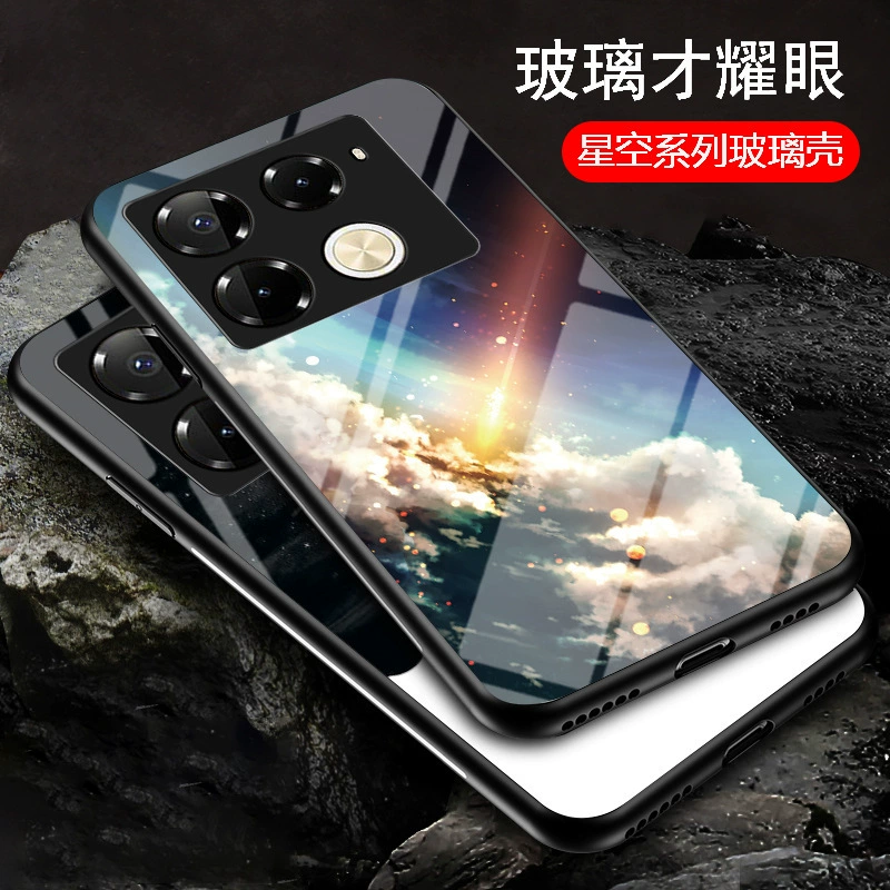 Новый совместимый чехол для телефона Transsion Infinix Edge, Zero30 со звёздным небом, стеклянная роспись, Infinix Note60