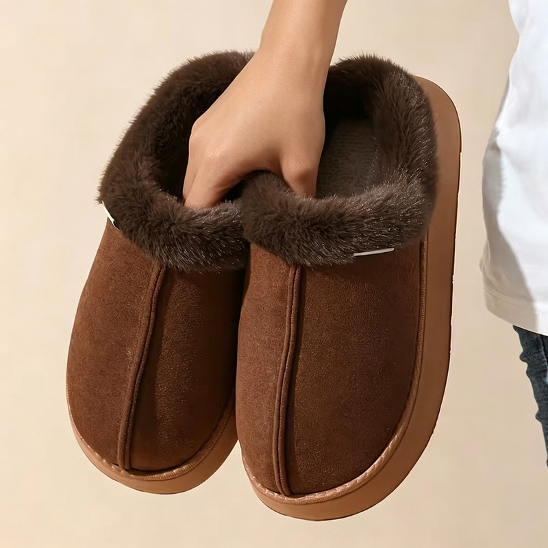 2026 New Style Home Closed-Toe Cotton Slippers for Women, Winter Suede Indoor Comfortable Thick-Soled Versatile Soft-Soled Slippers 2026 New Style Home Closed-Toe Cotton Slippers for Women, Winter Suede Indoor Comfortable Thick-Soled Versatile Soft-Soled Slippers