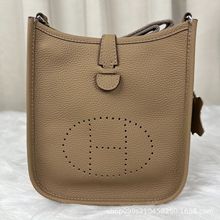 伊芙琳TC纹头层牛皮evelyne包 mini真皮女包单肩斜挎托特包小包