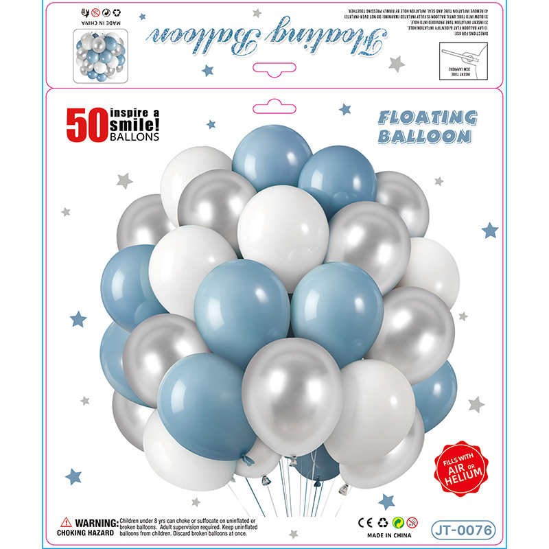 50Pcs set de globos transfronterizos al por mayor matte decoración de cumpleaños escena de decoración de la fiesta artículos de vestuario de alta calidad