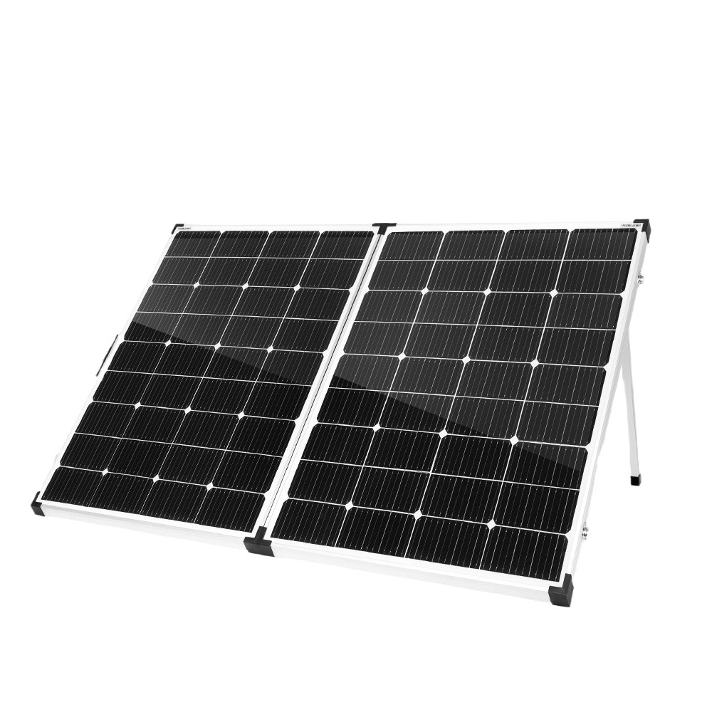 源头厂家供应 户外野营车载18V 175W单晶太阳能折叠板光伏发电板