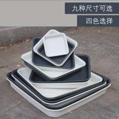 メーカー直販の新型厚手樹脂正方形トレープラスチック家庭用植木鉢トレーの受け皿のベースが深くなっている