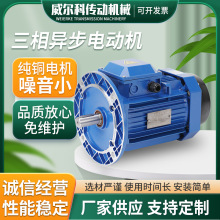 全銅三相異步馬達三相異步發電機鋁殼剎車電機交流電動機