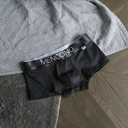 MENCCINO trendy men's underwear sexy low waist tight comfortable breathable boxer briefs youth sports square bottom