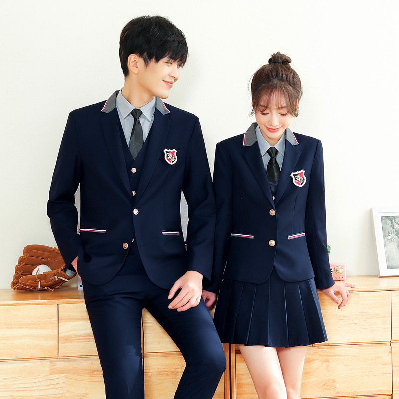 Seven Valley Niang Men's and Women's Suit School Uniform College Two-piece jk Suit Student Kindergarten Teacher Work Clothes Couple College Class Clothes