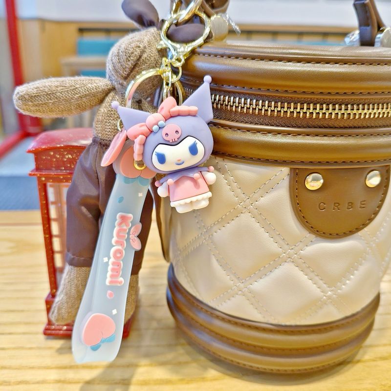 新作かわいい萌え桃三麗鴎のキーホルダーのアイデアカップルのバッグに飾られた子供機のプレゼント卸売り|undefined