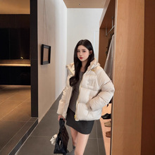 深圳南油ce25ss秋冬新款面包羽绒服贴布绣时髦帅气连帽外套女