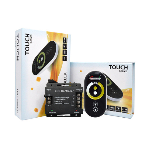 Dual-Color Temperature Controller LED Full Touch Dimmer Strips and Tape Wireless RF Color Box Controller Manufacturer