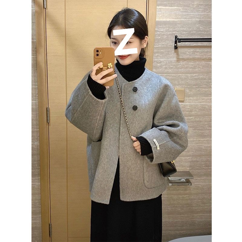 韩系温柔风时尚简约外穿通勤立领感套装女秋季洋气高腰百搭潮|undefined