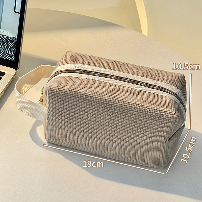 Nuevo bolso de maquillaje de velcro, bolso de lápiz labial portátil, bolso de lavado portátil de viaje, bolso de almacenamiento de gran capacidad y alto valor facial