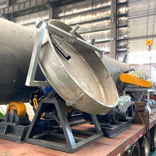 山德 生产效率高碳钢猫砂成套设备可调角度圆盘造粒机 圆盘团聚机