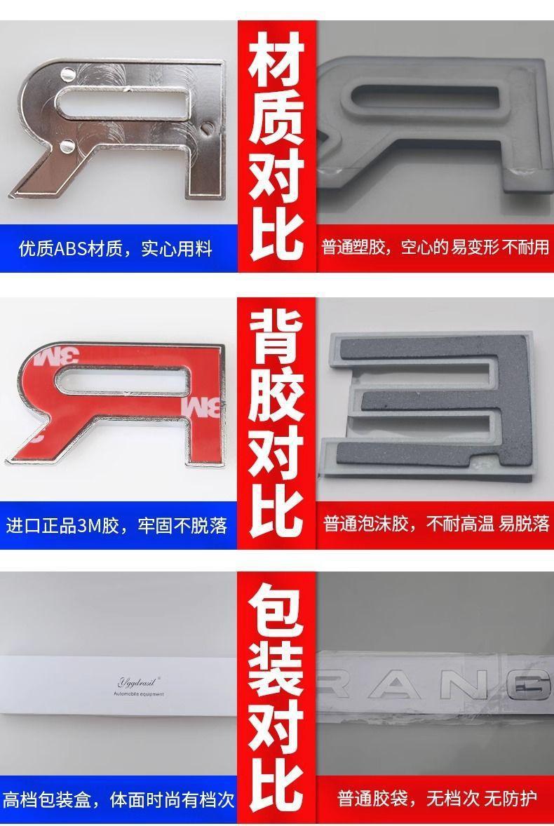 Land Rover Range Rover car emblem, RANGE ROVER hood emblem, Range Rover Sport front and rear solid English lettering