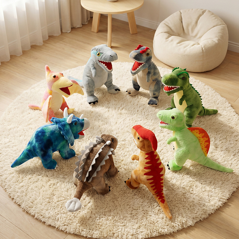 Cross-Border Dinosaur Plush Toys: Tyrannosaurus Rex, Triceratops, Velociraptor, Ankylosaurus Dolls, Boys' Gifts Wholesale Cross-Border Dinosaur Plush Toys: Tyrannosaurus Rex, Triceratops, Velociraptor, Ankylosaurus Dolls, Boys' Gifts Wholesale