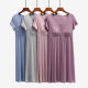 Pregnant Women's Postpartum Milk Skirt Nursing Skirt Moon Skirt Regenerated Fiber Thin Open Button Short Sleeve Skirt Feeding Summer