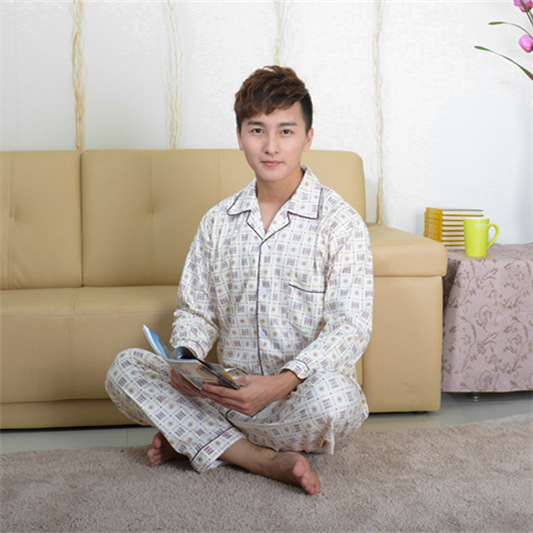 Pijamas de manga larga de verano Delgado casual simple traje homewear pijamas más tamaño cardigan pequeña solapa primavera y otoño