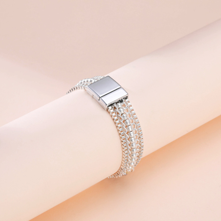 Wholesale Jewelry Wide Side Magnetic Clasp Multi-layer Bracelet Nihaojewelry display picture 5