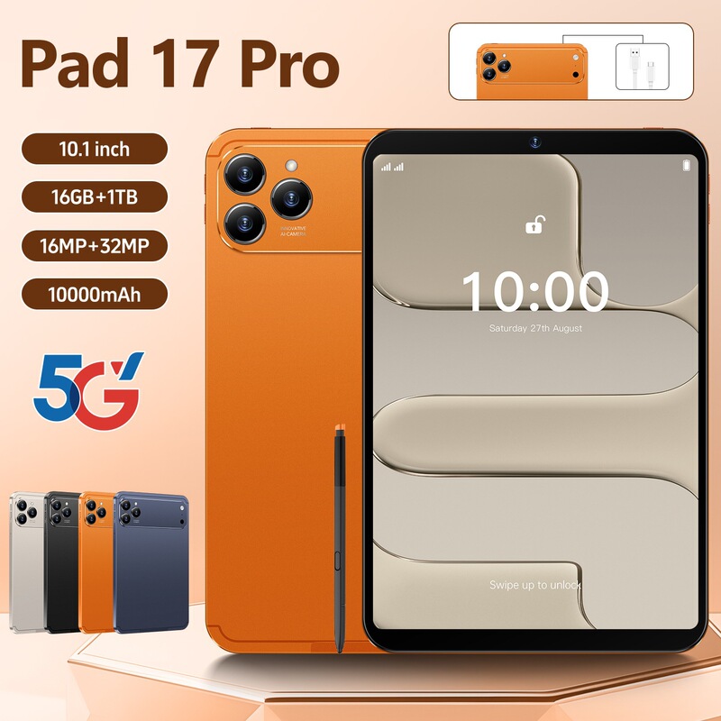Cross-Border Pad17 Pro Android Smart Tablet 12+512g Large Screen Eye-Protection Tablet Manufacturer's Ready Stock for Dropshipping