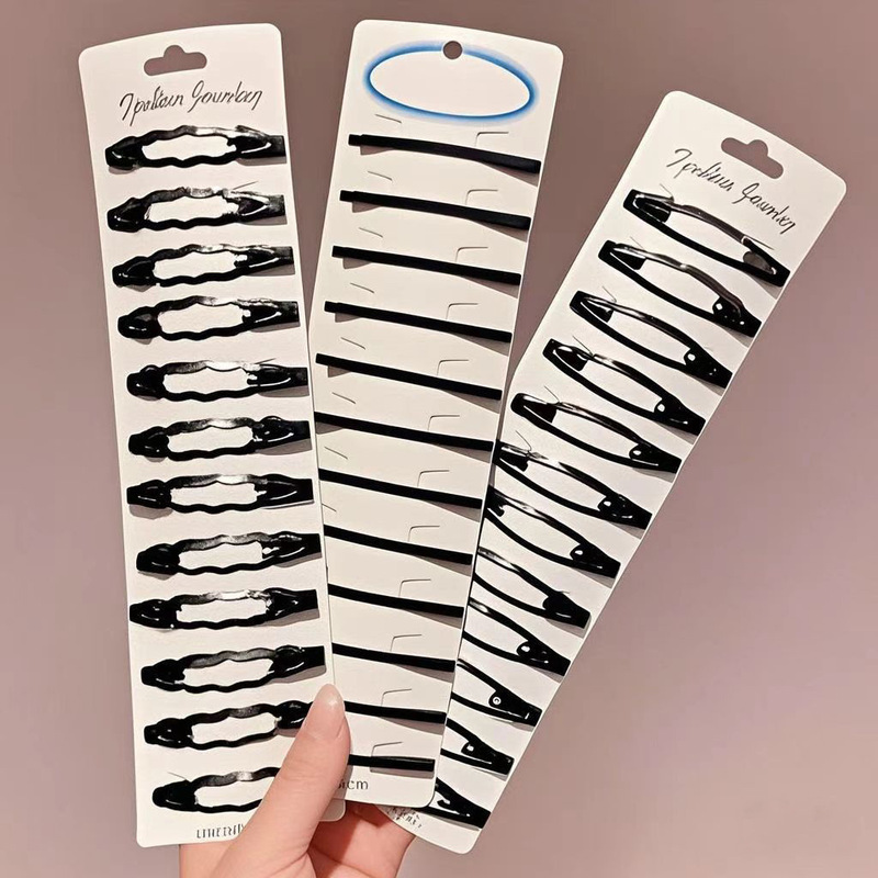 Wholesale iron hair clip black bangs clip broken hair clip hair clip two dollar store Korean style exquisite fashion headdress