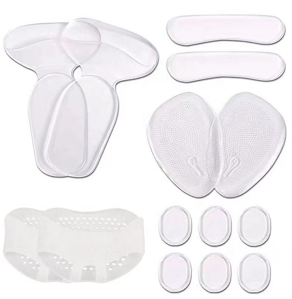 Traje de pegatinas de zapatos de silicona transfronteriza cubierta de la parte delantera del pie transparente almohadilla protectora resistente al desgaste antideslizante zapatos de tacón alto plantilla image 6