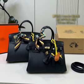 H荔枝纹牛皮拼接鳄鱼纹birkin touch全套包装  批发跨境银扣