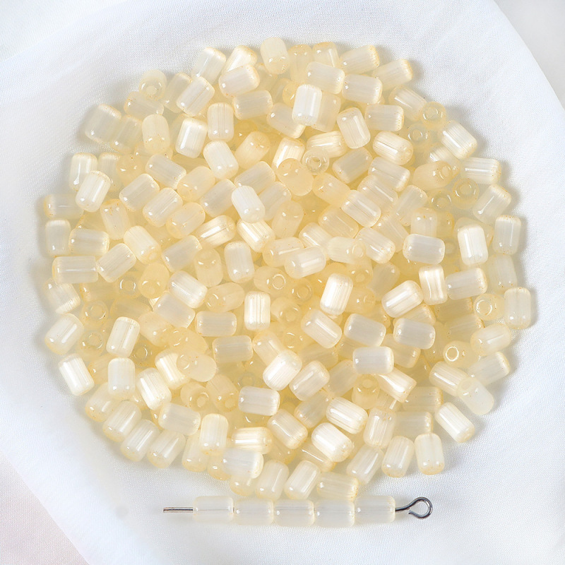 4x6mm超仙拉丝猫眼米珠玻璃枣珠手工diy串珠散珠手链项链饰品配件|undefined