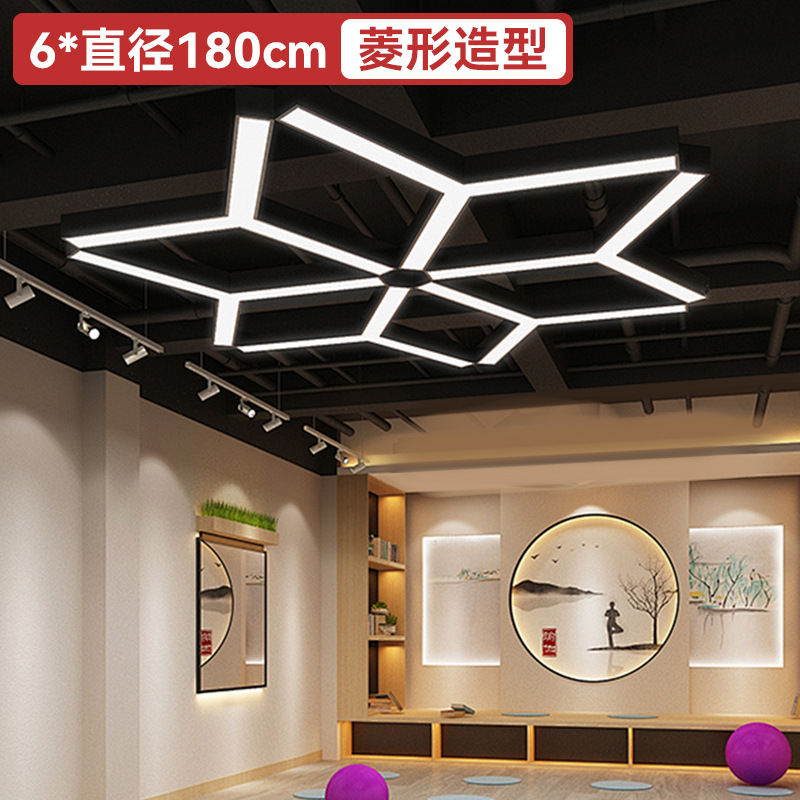 Lanterna de barra en forma de Y oficina gimnasio juegos de video supermercado tienda de herramientas comerciales estilo de luz industrial image 32