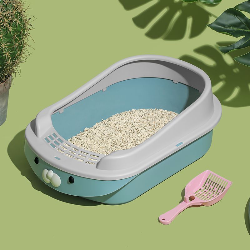 La caja de arena para gatos evita salpicaduras externas, gatitos rectangulares, juegos completos, gatitos abiertos, artículos especiales para mascotas