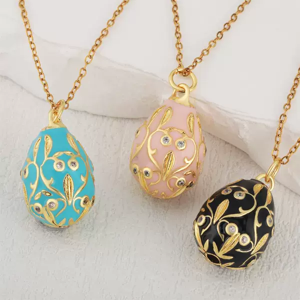 Cross-border New Personality Painted Oil Dropping Geometric Creative Pendant High Color Copper Plated Jewelry Temperament Versatile Necklace