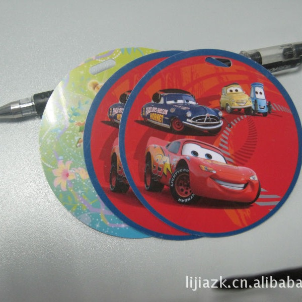 优质圆形PVC软胶行李牌圆形吊牌卡PVC软胶圆形行李挂牌