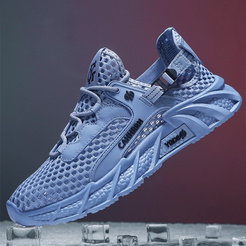 Zapatos de hombre verano 2025 nuevos zapatos huecos de malla grande zapatos deportivos transpirables para hombre zapatos de malla baja para hombre estudiantes