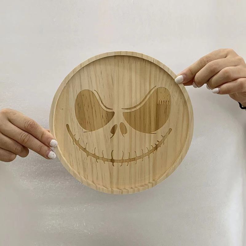 創意的な竹製の食事皿ハロウィーンのカボチャのトレーの食べ物の収納皿|undefined